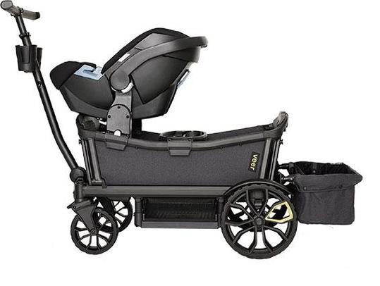 Veer wagon outlet with car seat