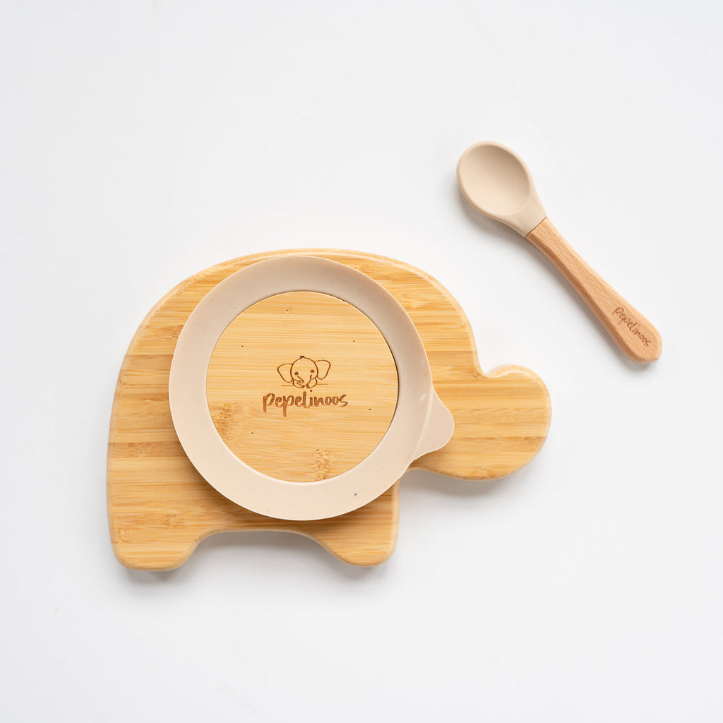 Pepelinoos Bamboo Baby Elephant Suction Plate Pepelinoos