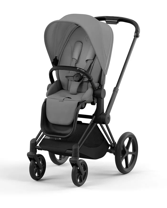 Cybex PRIAM 4 Stroller Matte Black Frame Mirage Grey Galt Baby