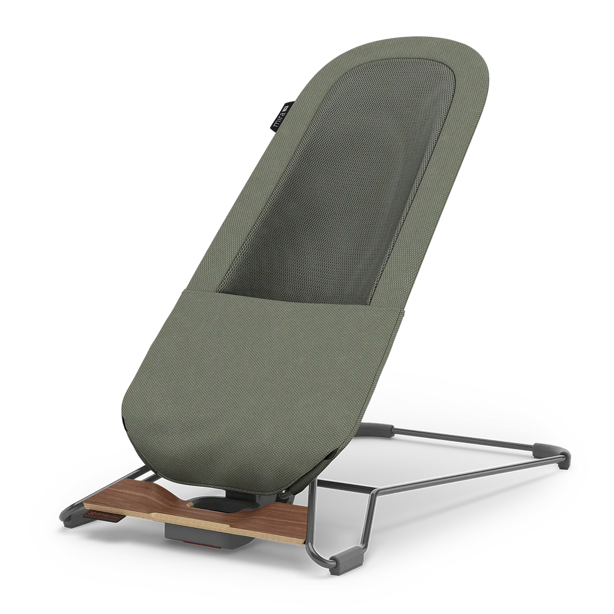 UPPAbaby Mira V2 Mira 3-in-1 Bouncer - Maddie (Green Soft Knit/Grey Frame/Walnut Wood) UPPAbaby