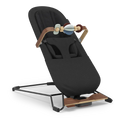 UPPAbaby Mira V2 Mira 3-in-1 Bouncer - Mason (Black Soft Knit/Black Frame/Walnut Wood) UPPAbaby