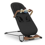 UPPAbaby Mira V2 Mira 3-in-1 Bouncer - Mason (Black Soft Knit/Black Frame/Walnut Wood) UPPAbaby
