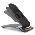 UPPAbaby Mira V2 Mira 3-in-1 Bouncer - Mason (Black Soft Knit/Black Frame/Walnut Wood) UPPAbaby