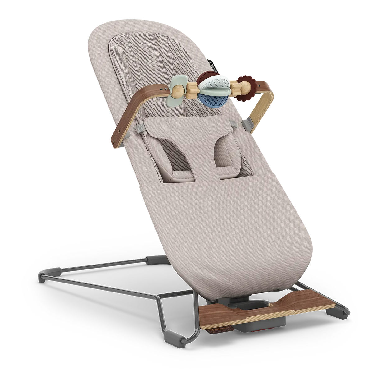 UPPAbaby Mira V2 3-in-1 Bouncer - Townsend (Beige Soft Knit/Grey Frame/Walnut Wood) UPPAbaby