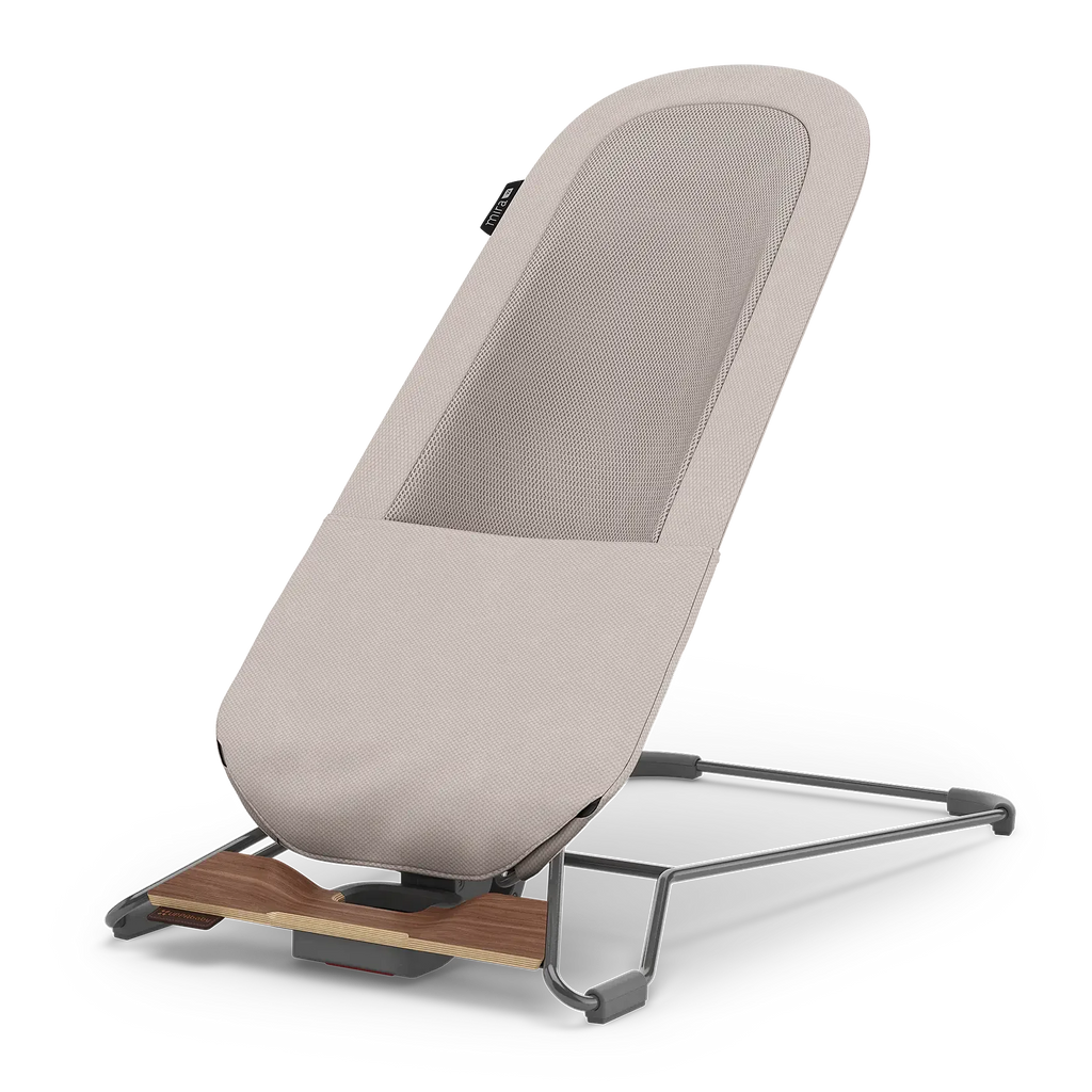 UPPAbaby Mira V2 3-in-1 Bouncer - Townsend (Beige Soft Knit/Grey Frame/Walnut Wood) UPPAbaby