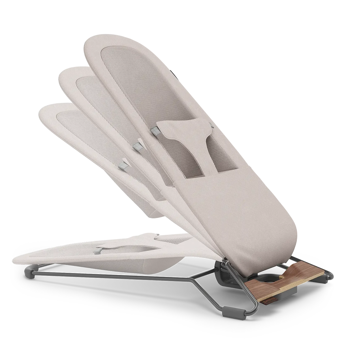 UPPAbaby Mira V2 3-in-1 Bouncer - Townsend (Beige Soft Knit/Grey Frame/Walnut Wood) UPPAbaby