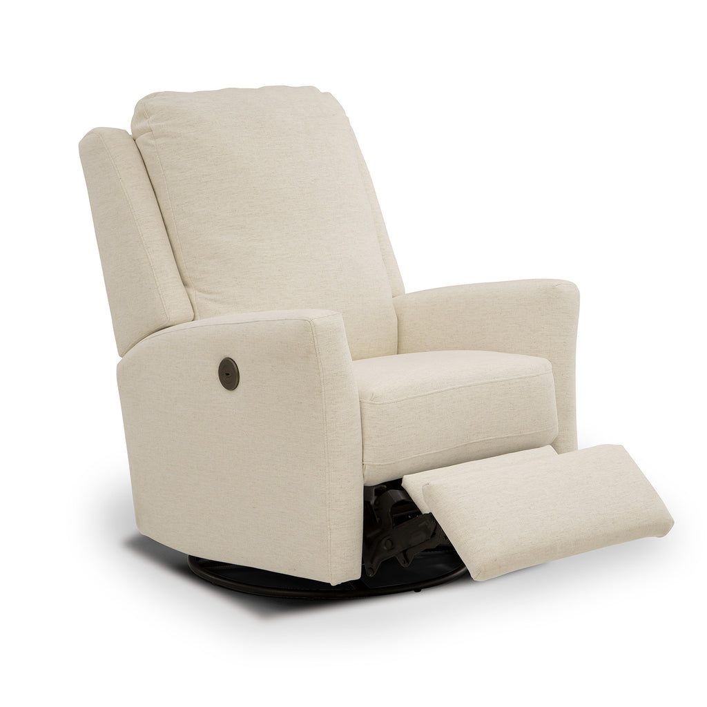 Storytime by Best Chairs Heatherly Power Swivel Glider Recliner - Cotton Best Chairs