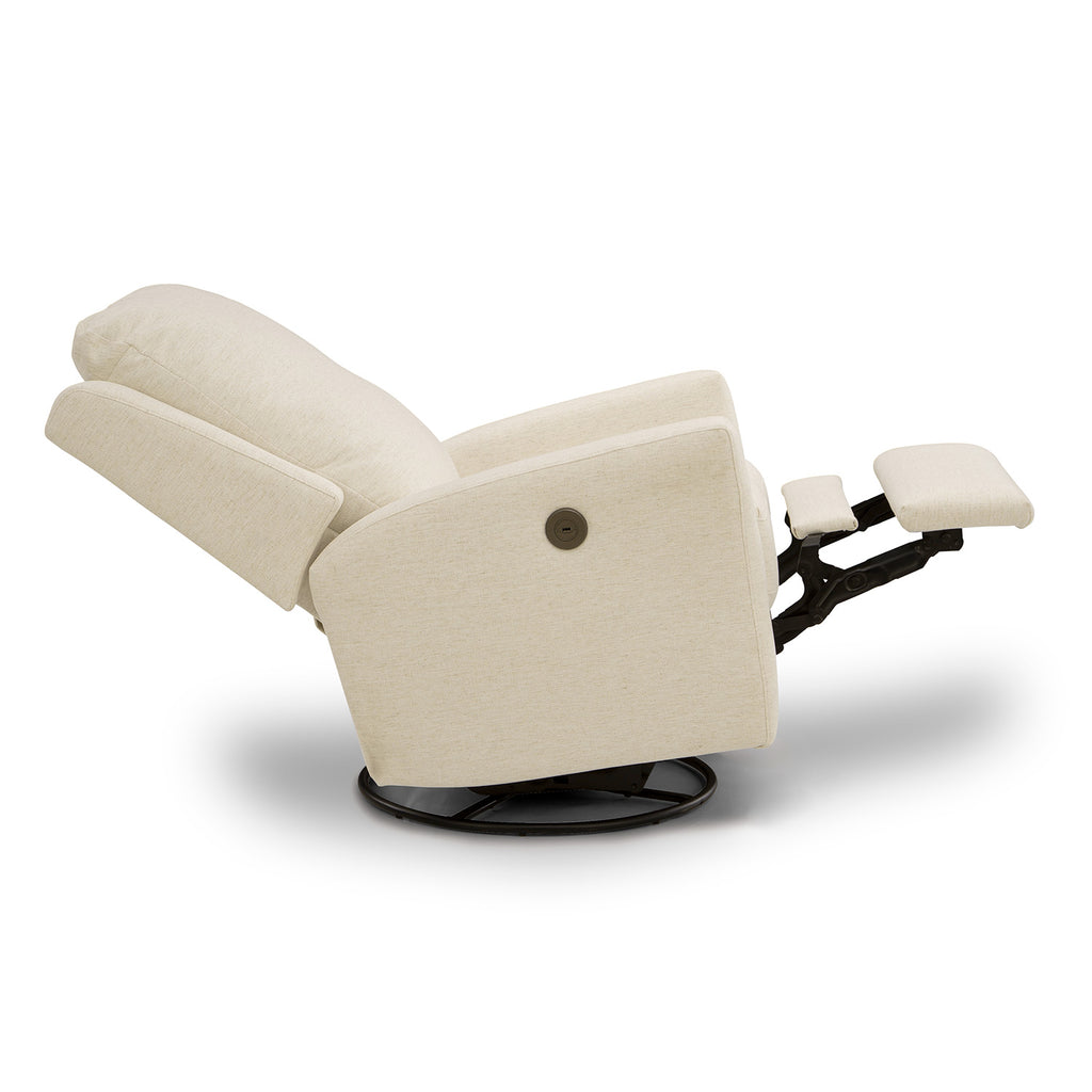 Storytime by Best Chairs Heatherly Power Swivel Glider Recliner - Cotton Best Chairs