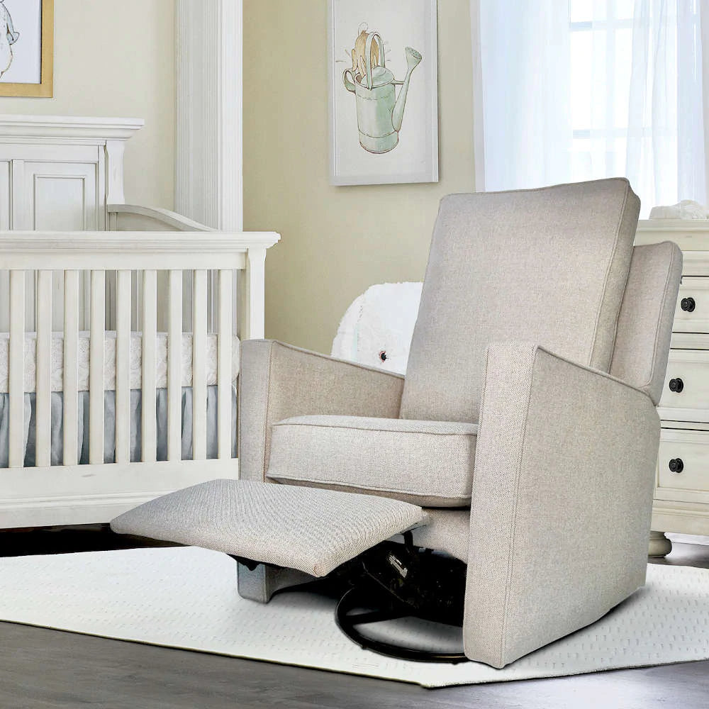 1st Chair Brisa Powered Swivel Glider Recliner - Chalky Boucle 1st Chair Nursery
