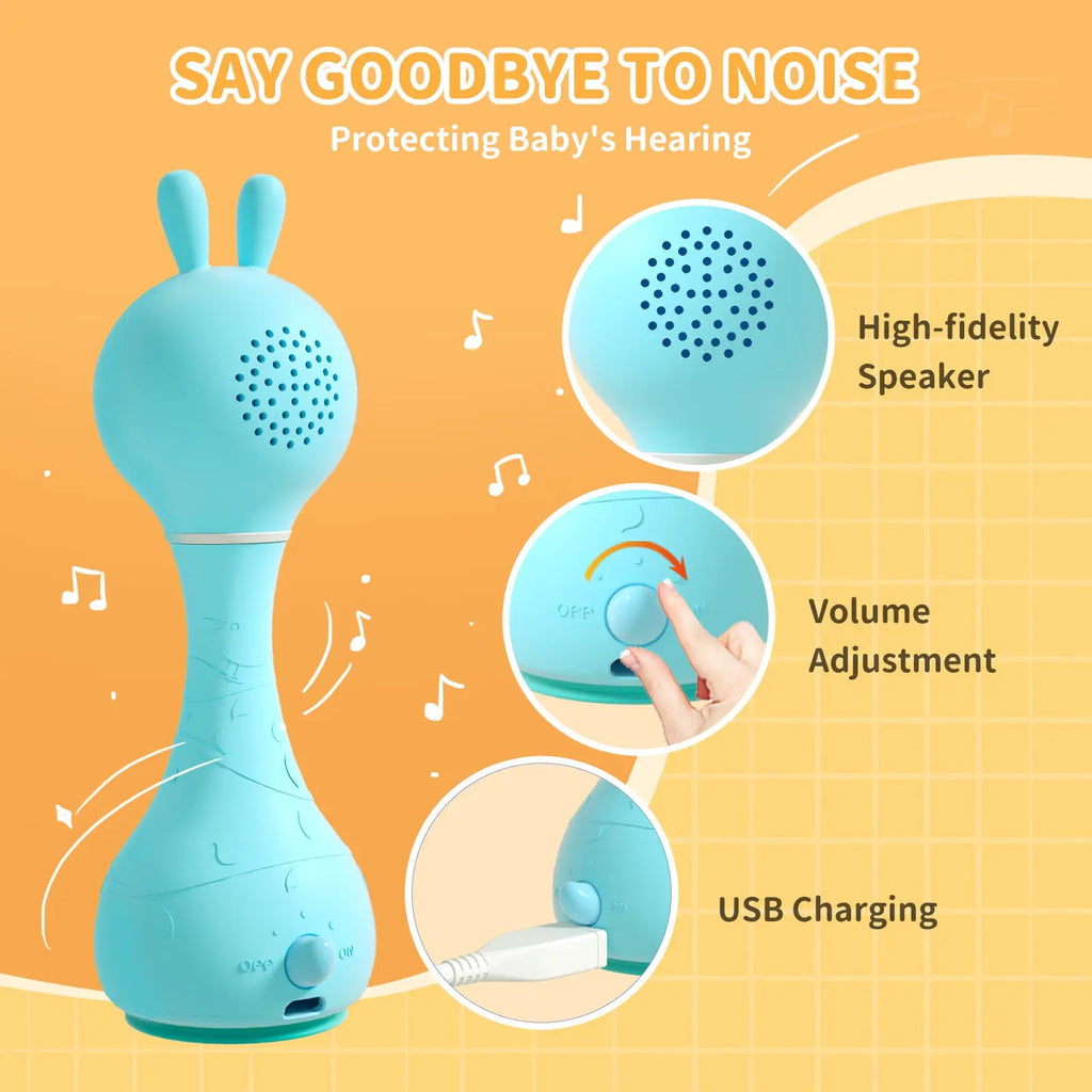 alilo Smarty Bunny Rattle - Blue Alilo