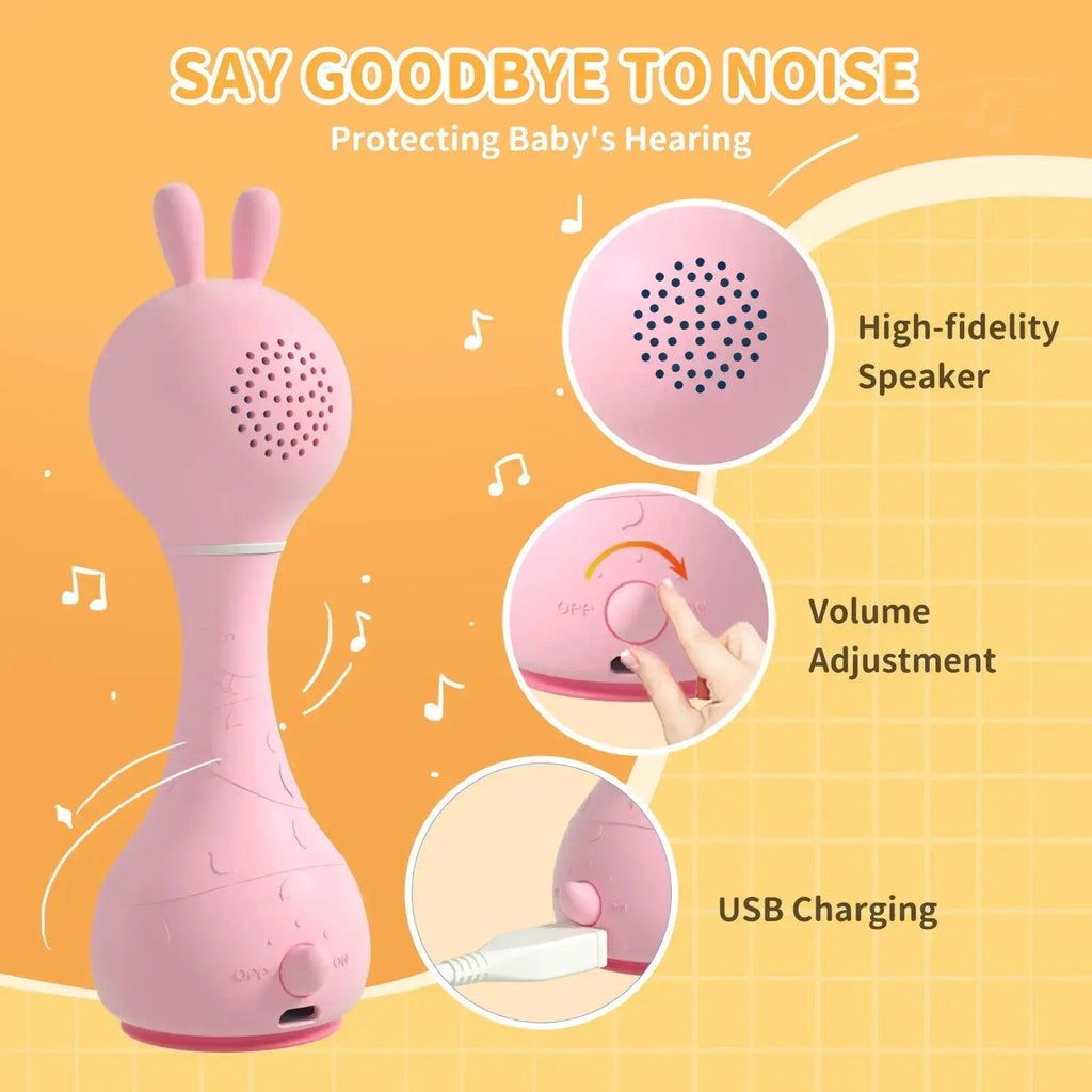 alilo Smarty Bunny Rattle - Pink Alilo