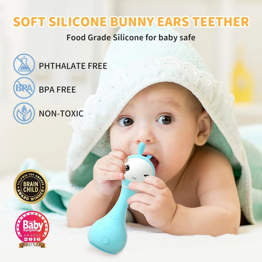 alilo Smarty Bunny Rattle - Blue Alilo