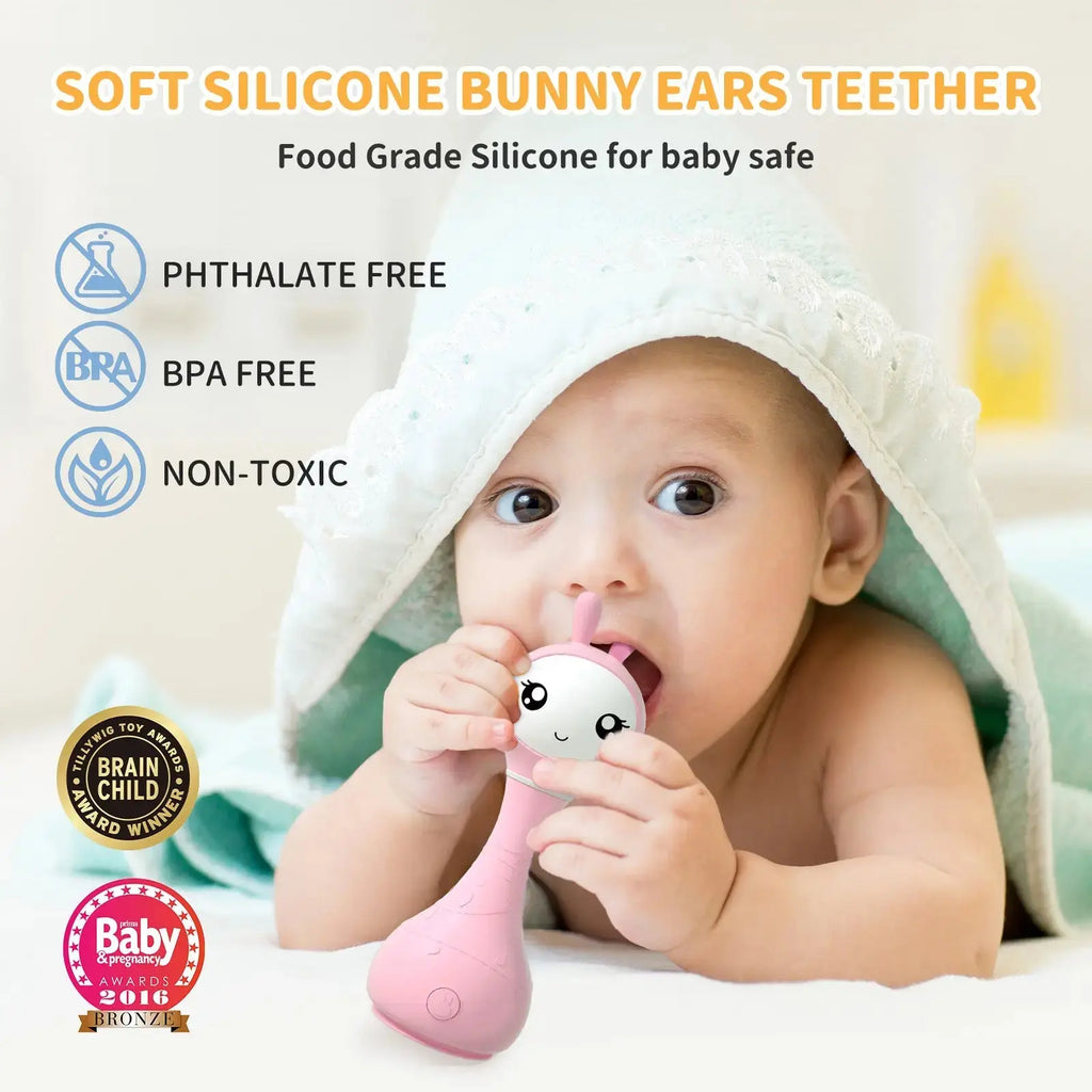 alilo Smarty Bunny Rattle - Pink Alilo
