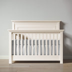 Romina Furniture Karisma Solid Back Convertible Crib - Bianco Santinato Romina Furniture