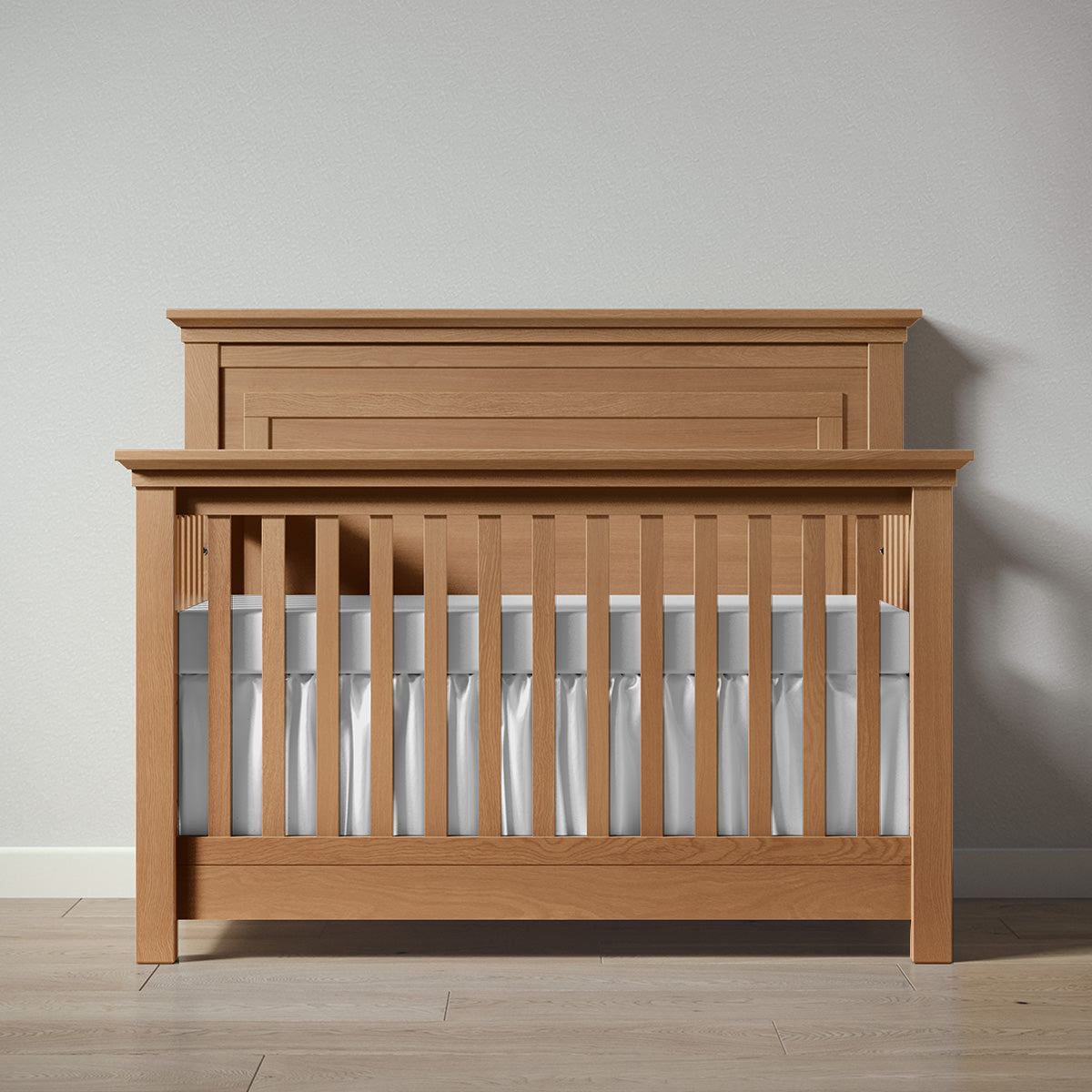Romina Furniture Karisma Solid Back Convertible Crib - Harvest Romina Furniture