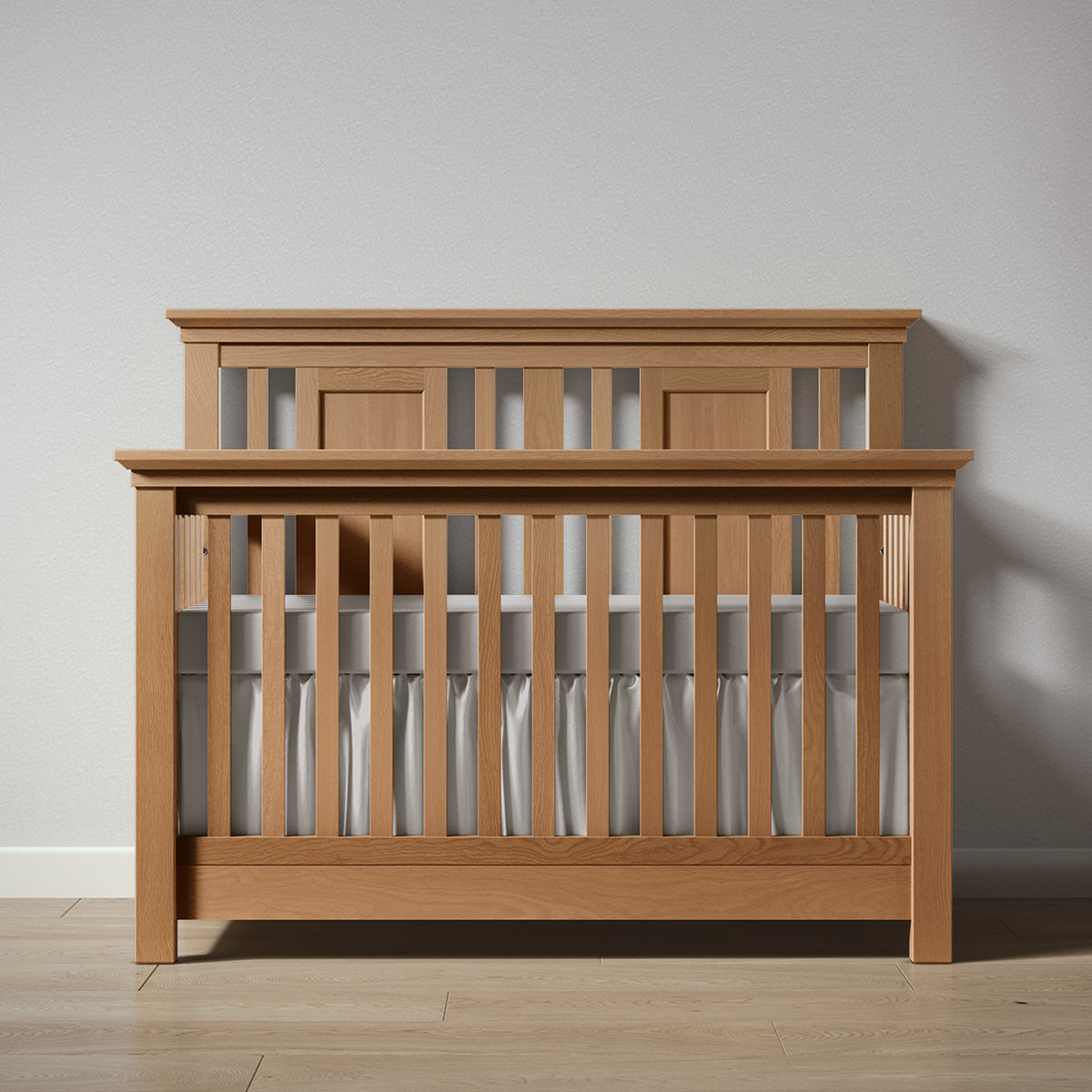 Romina Furniture Karisma Open Back Convertible Crib - Harvest Romina Furniture