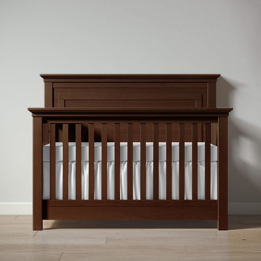 Romina Furniture Karisma Solid Back Convertible Crib - Nocello Romina Furniture