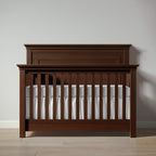 Romina Furniture Karisma Solid Back Convertible Crib - Nocello Romina Furniture