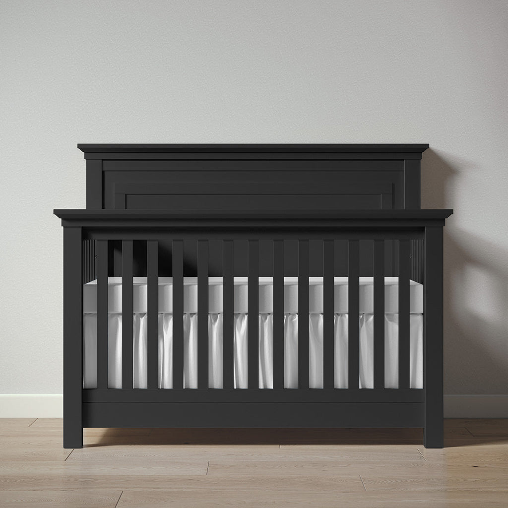 Romina Furniture Karisma Solid Back Convertible Crib - Peppercorn Romina Furniture