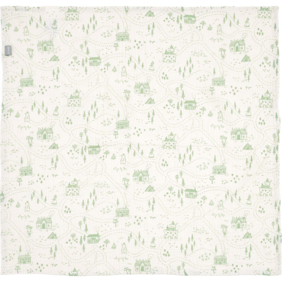Stokke Sleepi Mini Fitted Sheet V3 - Sage Green Map Stokke