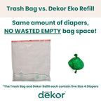 Diaper Dekor Eko Plus Diaper Pail - White Regal Lager