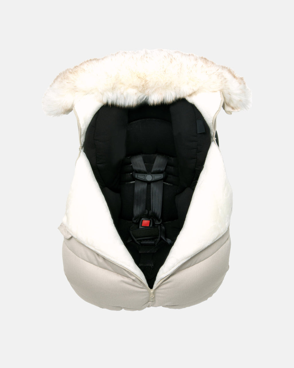 7 AM Car Seat Cocoon - Tundra Heather Biege Faux Fur (0-12M) 7 a.m. Enfant