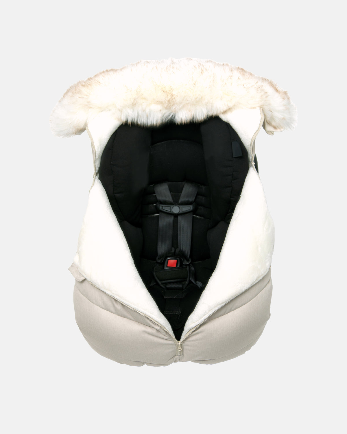 7 AM Car Seat Cocoon - Tundra Heather Biege Faux Fur (0-12M) 7 a.m. Enfant