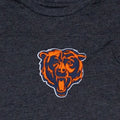 Chicago Bears Inspired Onesie, Striped Sleeve 6-12 Galt Baby