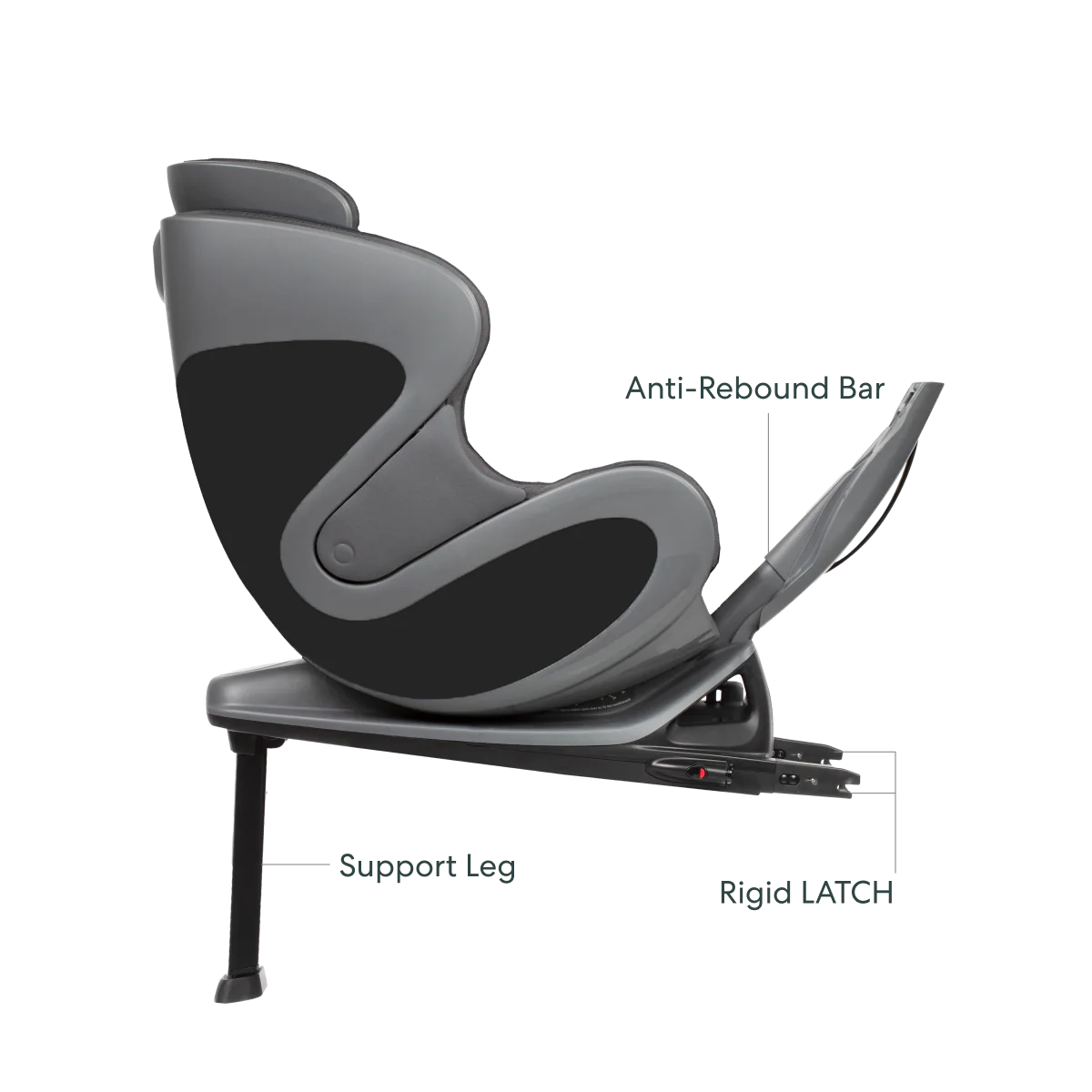 Baby Ark Classic Convertible Car Seat - Charcoal Grey/Midnight Blue babyark