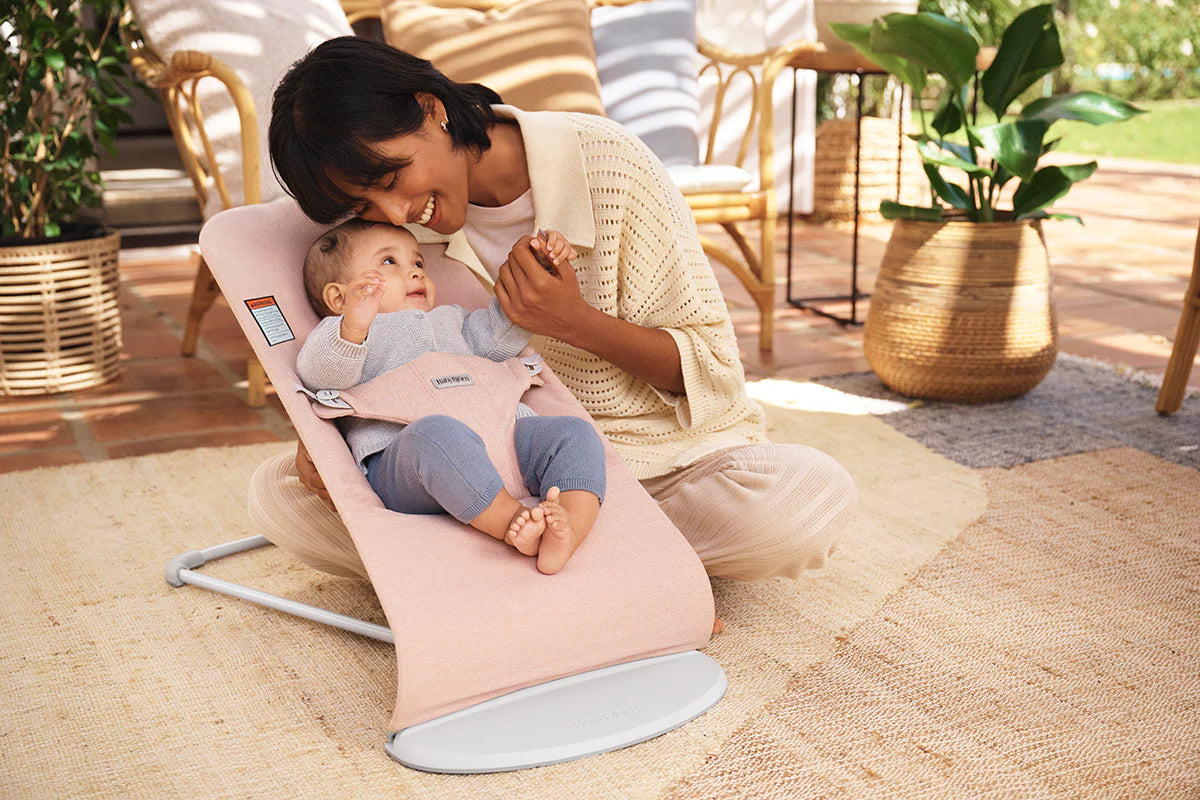 Baby Bjorn Bouncer Bliss - Light Pink, Woven Melange Baby Bjorn