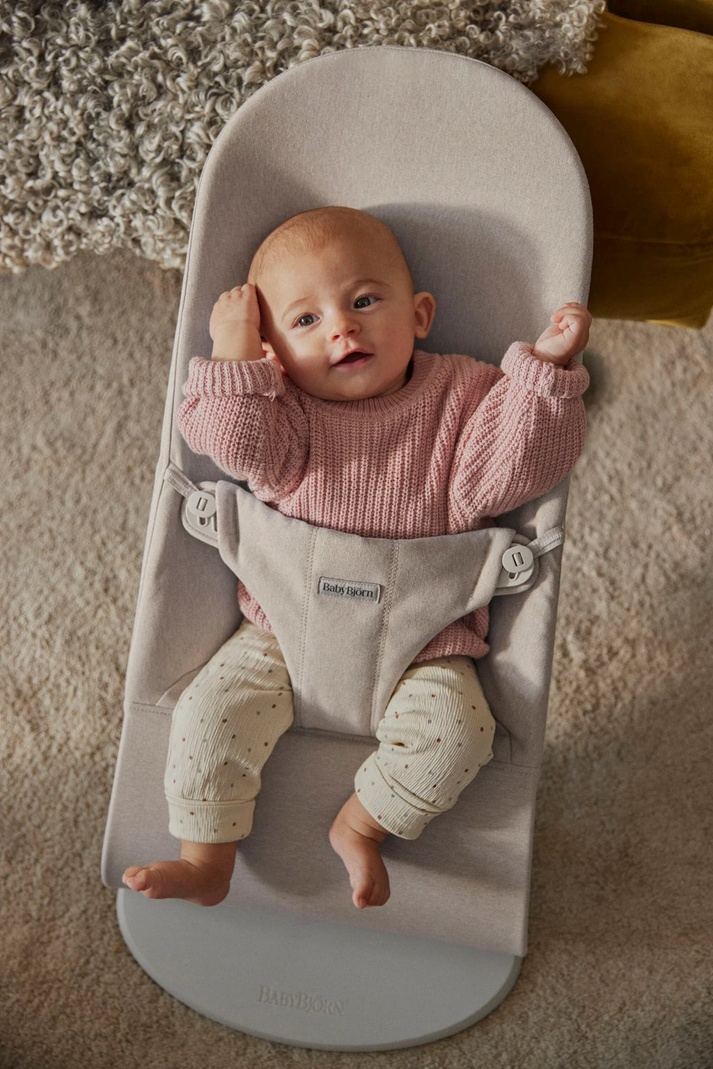 Baby Bjorn Bouncer Bliss - Light Beige, Woven Melange Baby Bjorn