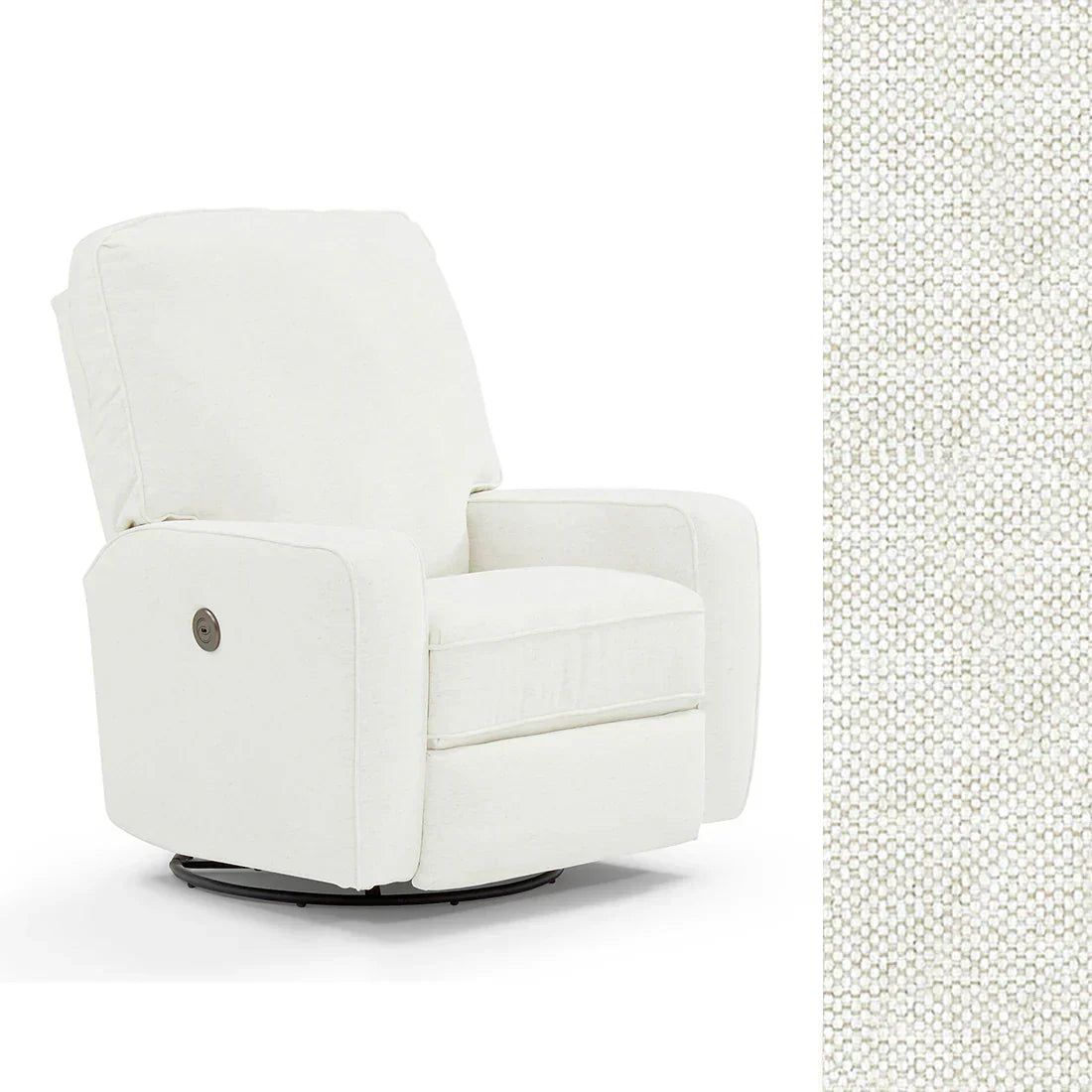 Storytime by Best Chairs Bilana Power Swivel Glider Recliner - Snow (21557) Best Chairs