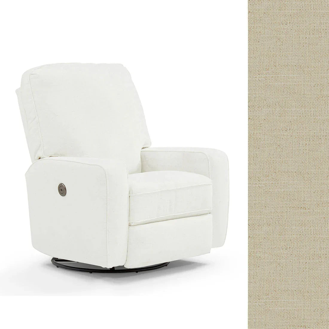 Storytime by Best Chairs Bilana Power Swivel Glider Recliner - Eggshell (28569) Best Chairs