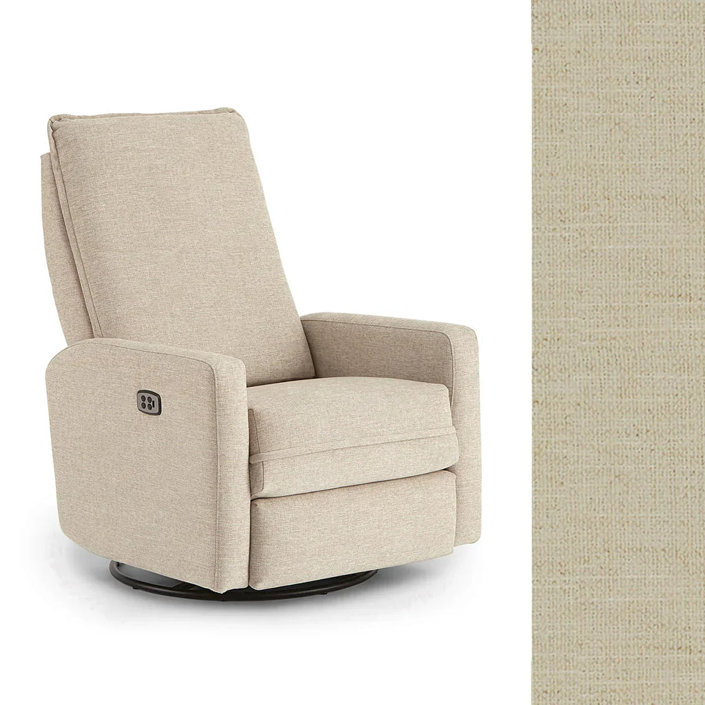 Storytime by Best Chairs Calli Power Swivel Glider Recliner - Eggshell (28569) Best Chairs