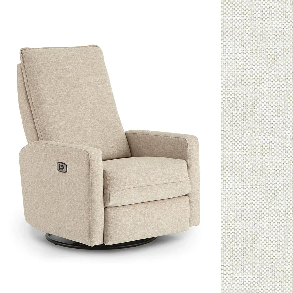 Storytime by Best Chairs Calli Power Swivel Glider Recliner - Snow (21557) Best Chairs