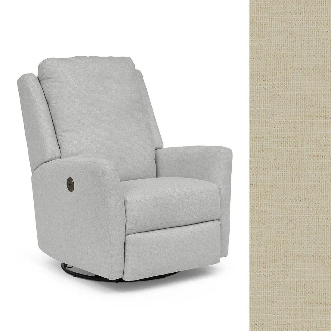 Storytime by Best Chairs Heatherly Swivel Glider Recliner - Eggshell (28569) Best Chairs