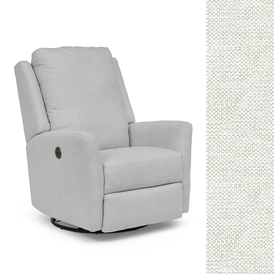 Storytime by Best Chairs Heatherly Swivel Glider Recliner - Snow (21557) Best Chairs