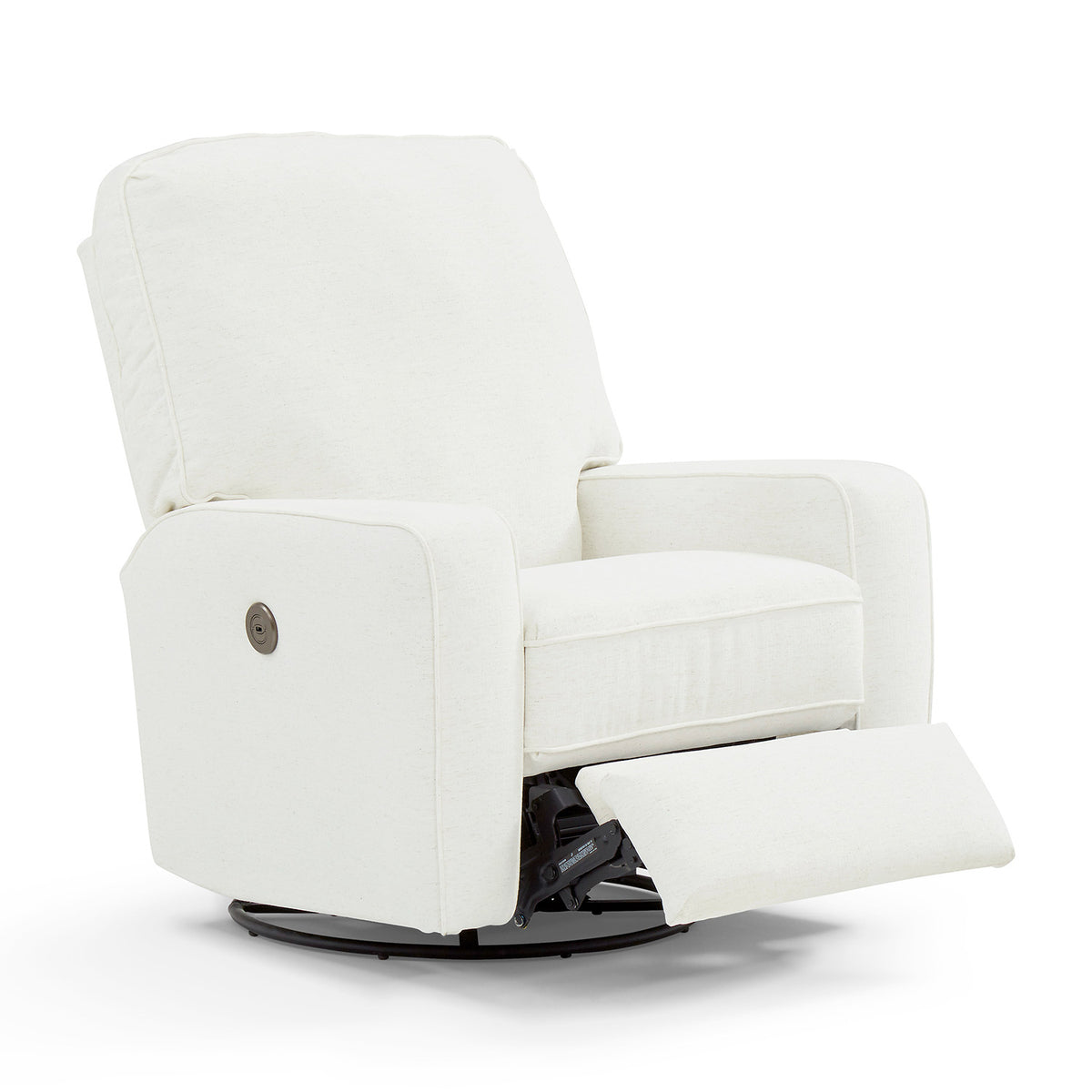 Storytime by Best Chairs Bilana Power Swivel Glider Recliner - Snow (28567) Best Chairs