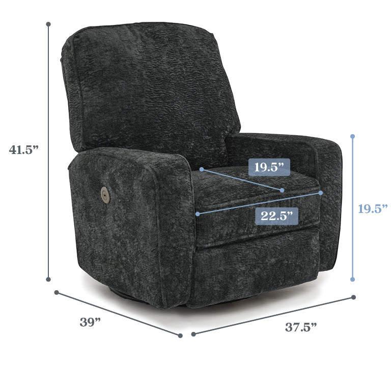 Storytime by Best Chairs Bilana Power Swivel Glider Recliner - Eggshell (28569) Best Chairs