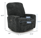 Storytime by Best Chairs Bilana Power Swivel Glider Recliner - Snow (28567) Best Chairs