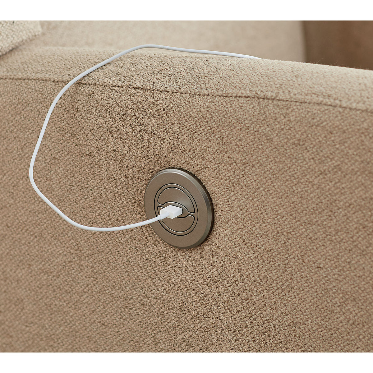 Storytime by Best Chairs Josey Power Swivel Glider Recliner - Eggshell (28569) Best Chairs