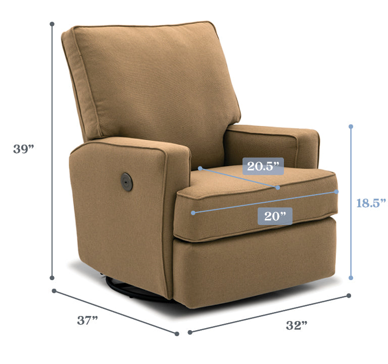 Storytime by Best Chairs Kersey Power Swivel Recliner - Snow (28567) Best Chairs
