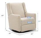 Storytime by Best Chairs Lillian Power Swivel Glider Recliner - Snow (28567) Best Chairs