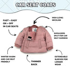 Buckle Me Baby Toasty Car Seat Coat - Cotton Candy Crush/Light Pink Buckle Me Baby