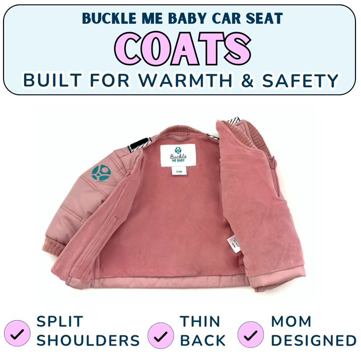 Buckle Me Baby Toasty Car Seat Coat - Cotton Candy Crush/Light Pink Buckle Me Baby