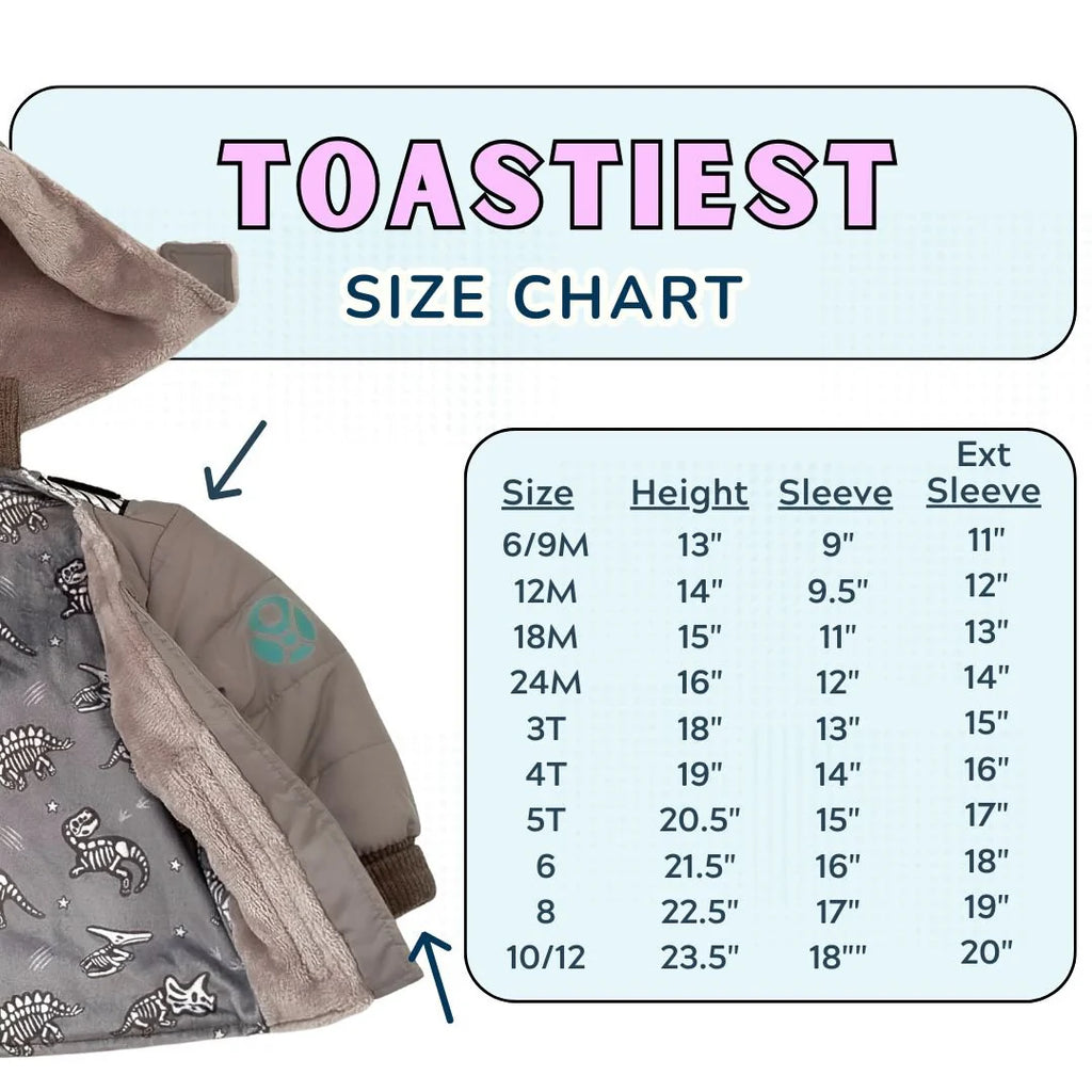 Buckle Me Baby Toastiest Car Seat Coat - Ready to Roar/Grey (24M) Buckle Me Baby