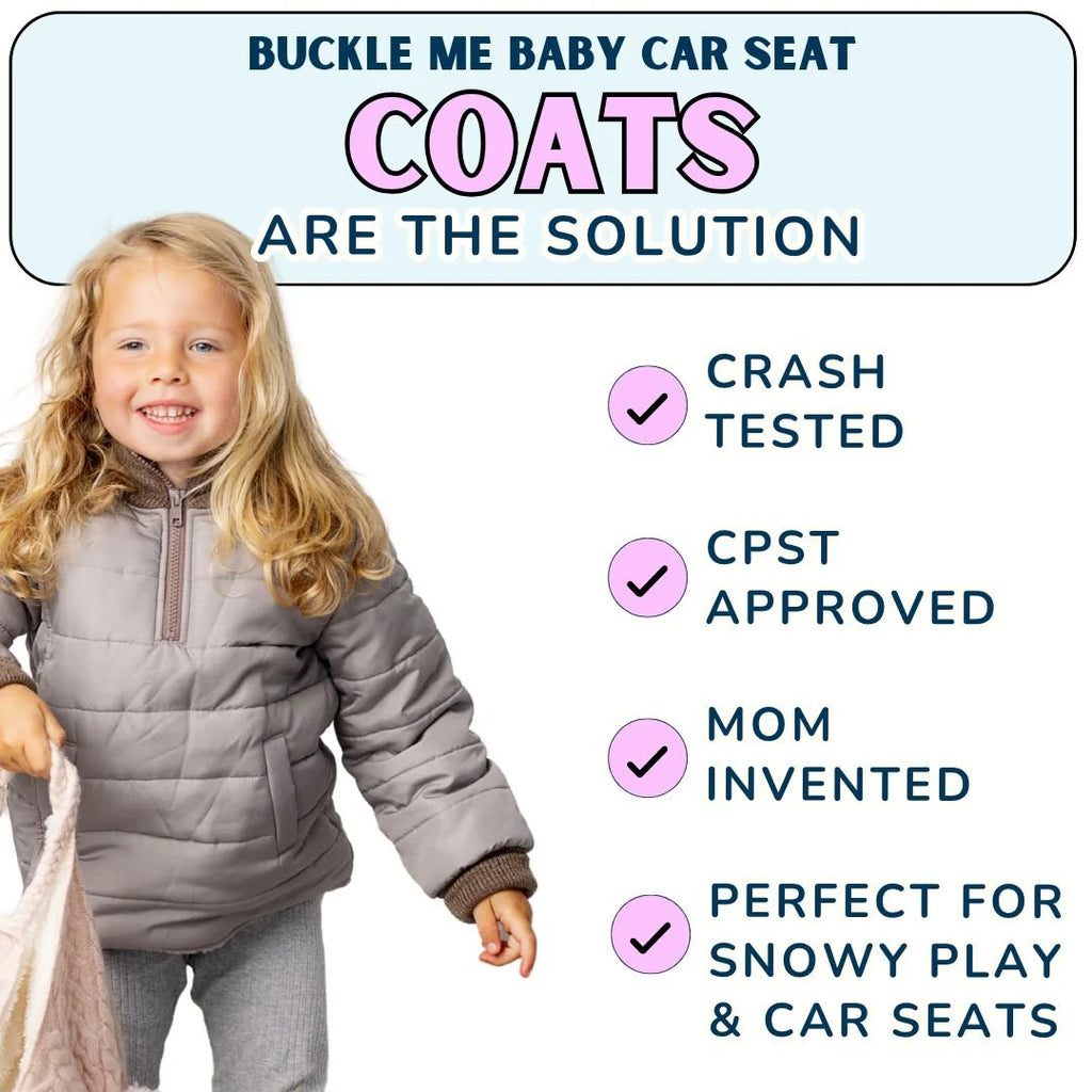 Buckle Me Baby Toastiest Car Seat Coat - Ready to Roar/Grey (24M) Buckle Me Baby