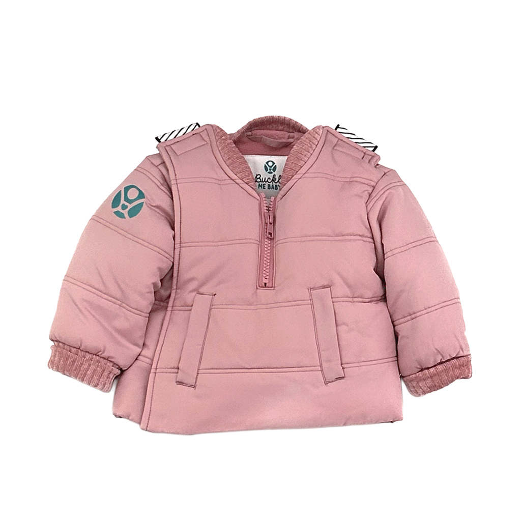 Buckle Me Baby Toasty Car Seat Coat - Cotton Candy Crush/Light Pink Buckle Me Baby