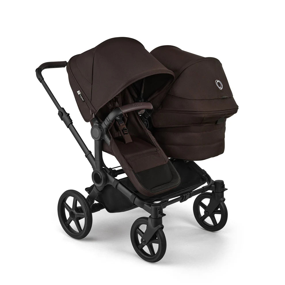 Bugaboo Donkey 6 Double Stroller -Black/Cocoa Brown/Cocoa Brown Bugaboo