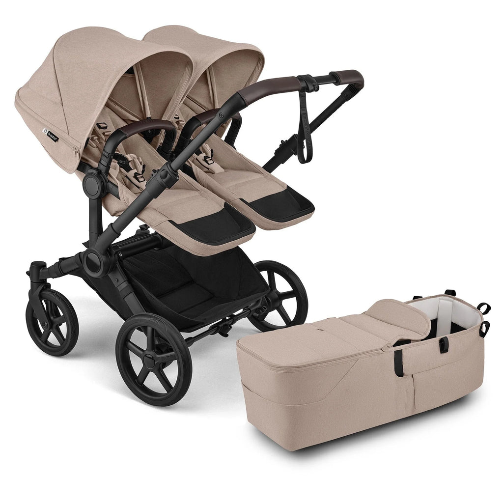 Bugaboo Donkey 6 Double Stroller - Black/Desert Taupe Melange/Desert Taupe Melange Bugaboo